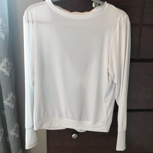 ZYIA white mesh long sleeve- S